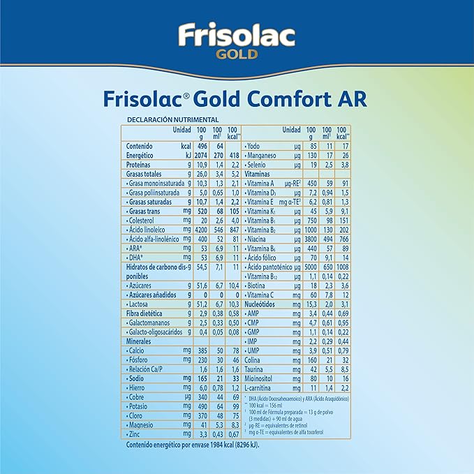 Frisolac Gold Comfort AR Lata 400 gr